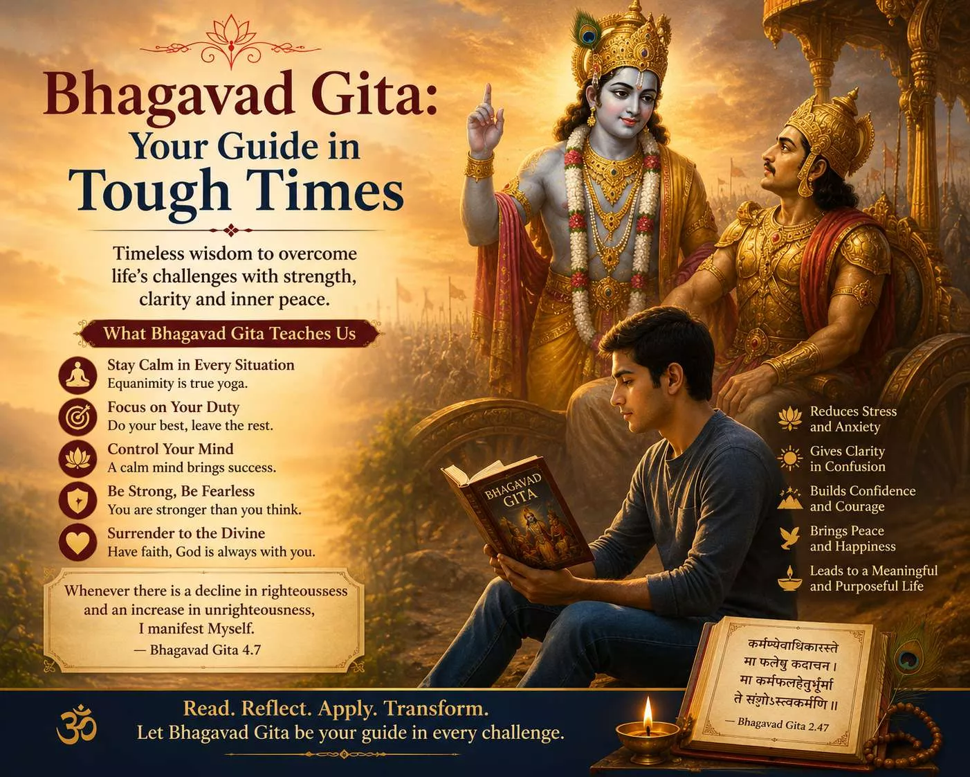 Bhagavad Gita as a guide in tough times